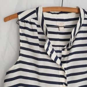 Striped Sleeveless Blouse
